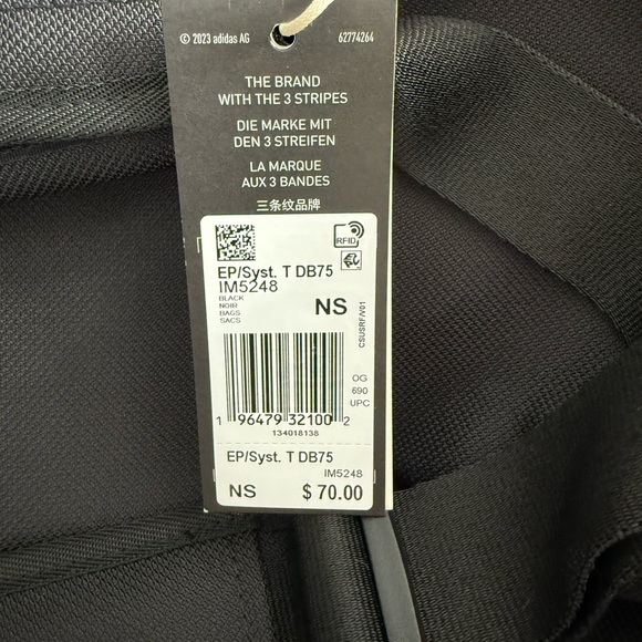 Adidas Large Black Duffel Bag - Picture 2 of 7